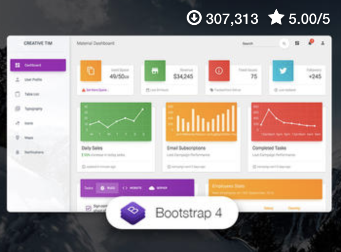 material admin bootstrap 4